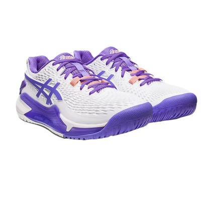 Pickleball Shoes Gel-Resolution 9 White / Amethyst (For Women)