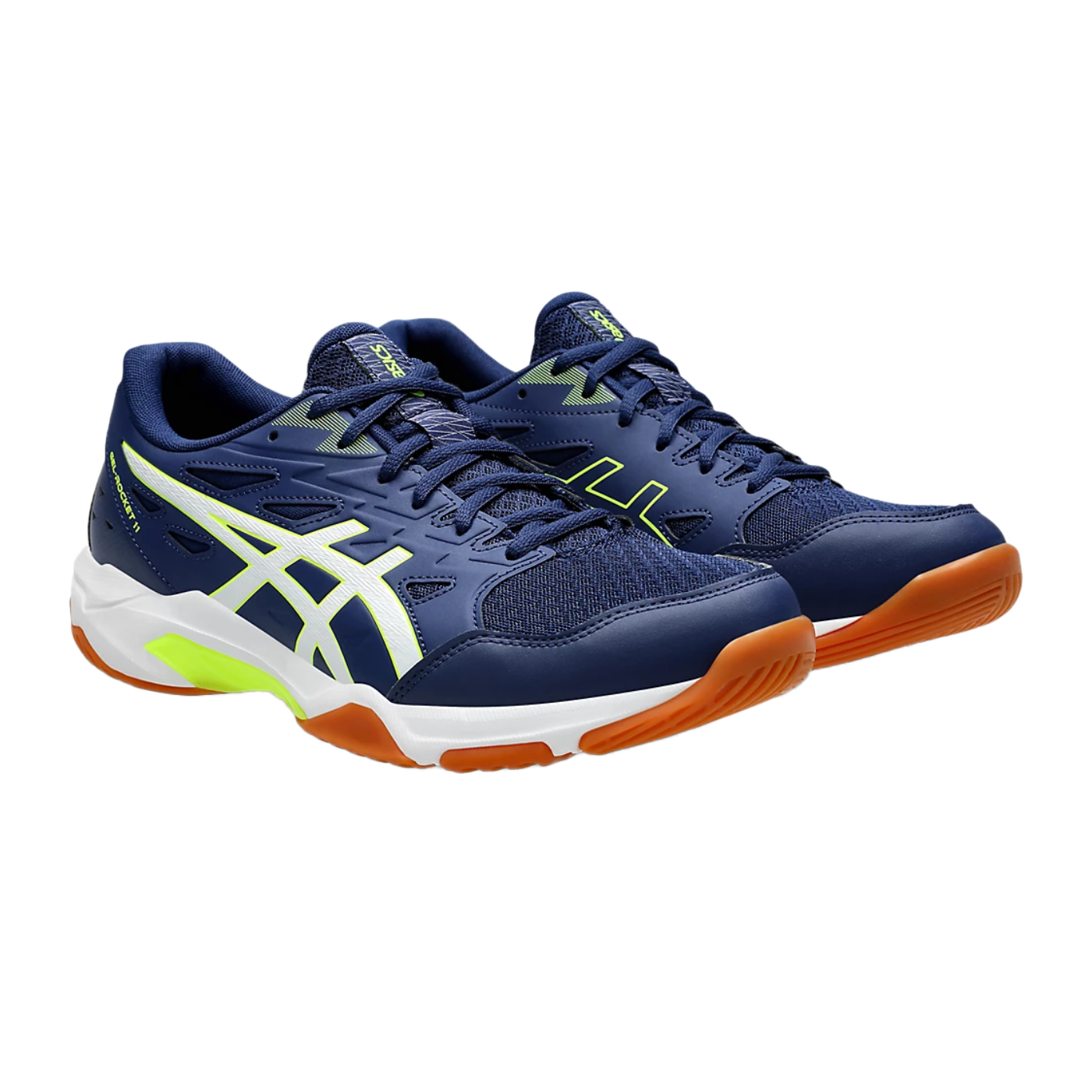 Giày Pickleball Asics Gel-Rocket 11  Blue Expense / Safety Yellow (Cho Nam)