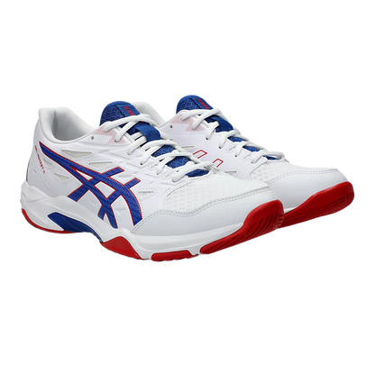 Asics Gel Pickleball Shoes - Rocket 11 White / Asics Blue (Unisex)