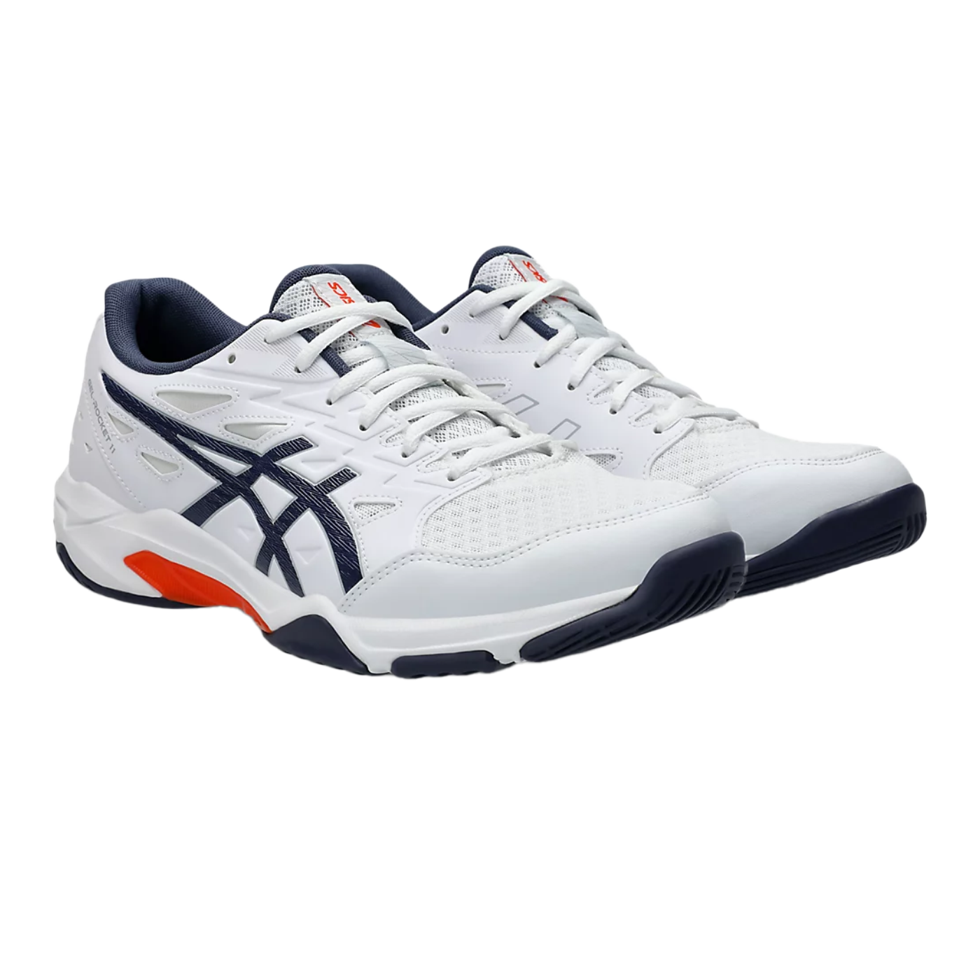 Asics Gel Pickleball Shoes - Rocket 11 White / Indigo Fog (Unisex)