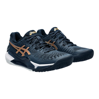 Pickleball Shoes Gel-Resolution 9 French Blue / Pure Gold (Unisex)