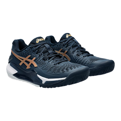 Pickleball Shoes Gel-Resolution 9 French Blue / Pure Gold (Unisex)