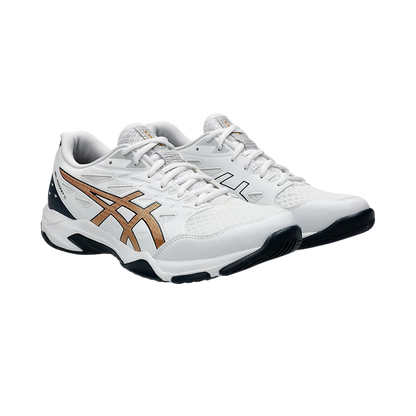 Giày Pickleball Asics Gel - Rocket 11 White / Pure Gold (Cho Nam)