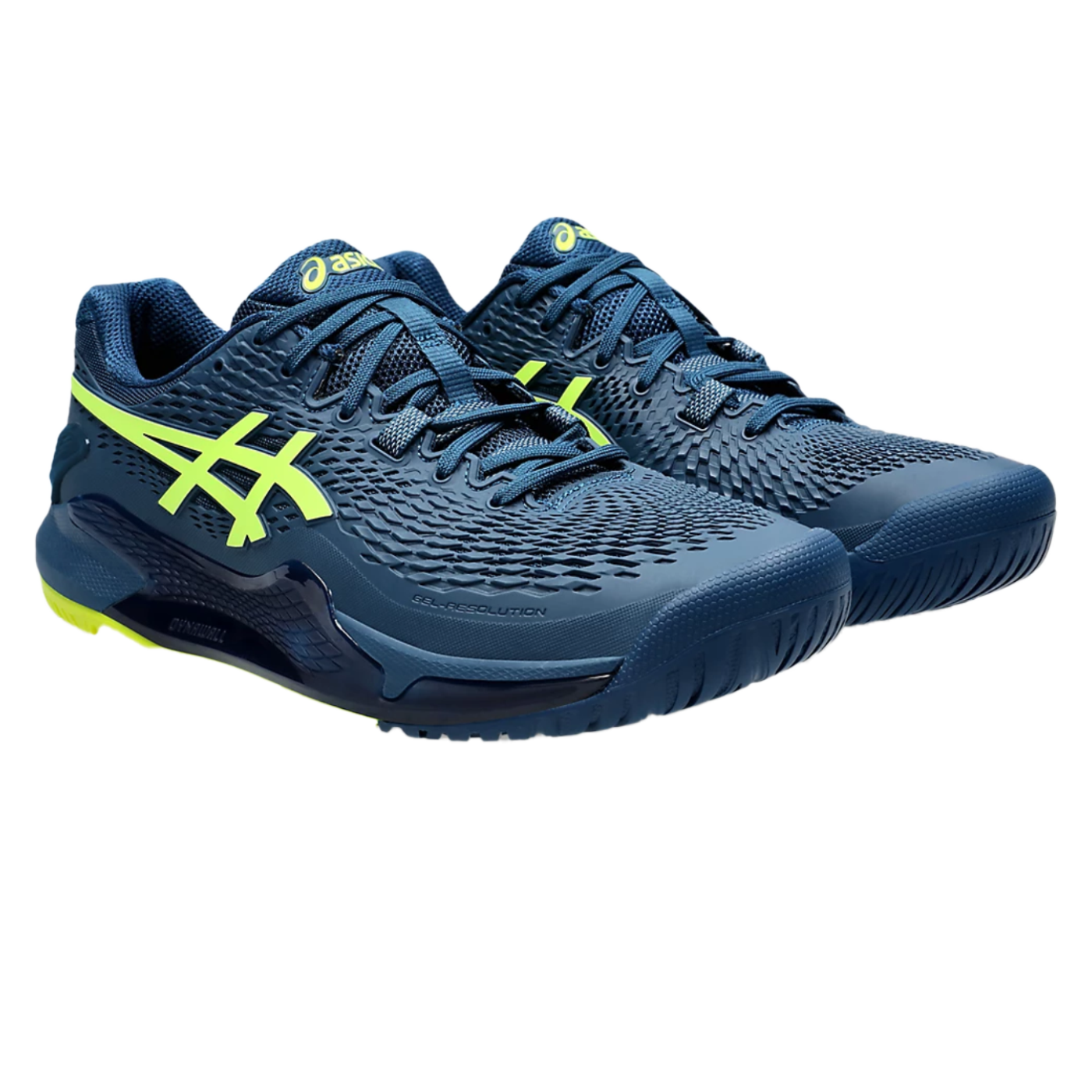 Pickleball Gel Shoes - Resolution 9 Mako Blue / Safety Yellow (Unisex)