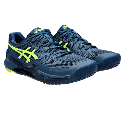 Pickleball Gel Shoes - Resolution 9 Mako Blue / Safety Yellow (Unisex)