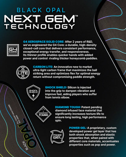 Pickleball Six Zero Black Opal racket