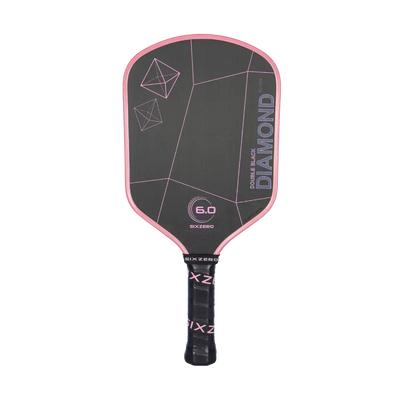Pickleball Six Zero Double Black Diamond Control Paddle - 14 mm