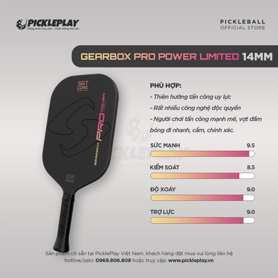Gearbox Pro Power Elongated Pickleball Paddle (Limited Edition)