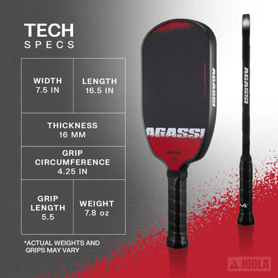 Pickleball racket Joola Agassi Edge SS25 - 16mm
