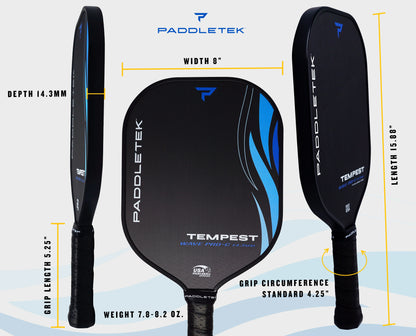 Pickleball racket Paddletek Tempest Wave Pro-C 14.3