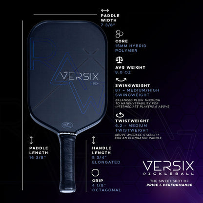 Pickleball racket VERSIX® RAW 6C+