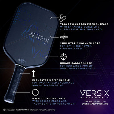 Pickleball racket VERSIX® RAW 6C+