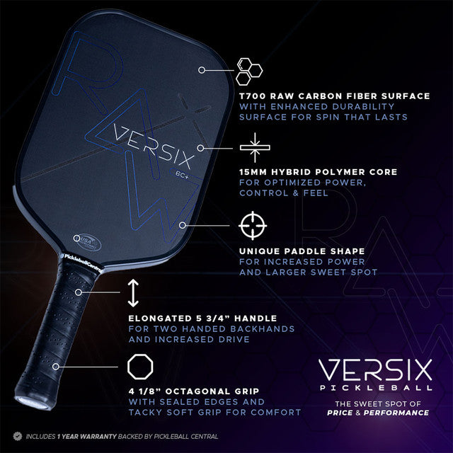 Pickleball racket VERSIX® RAW 6C+