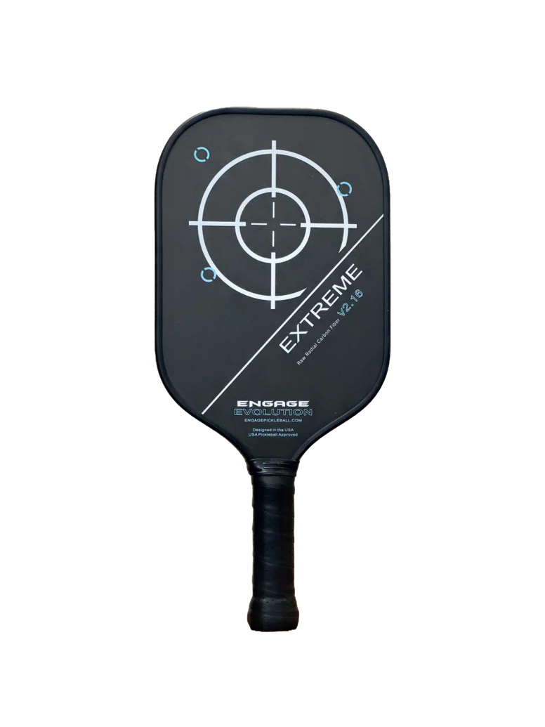 Pickleball racket Engage Evolution Extreme v2 | Raw Radial Carbon Fiber | Elongated