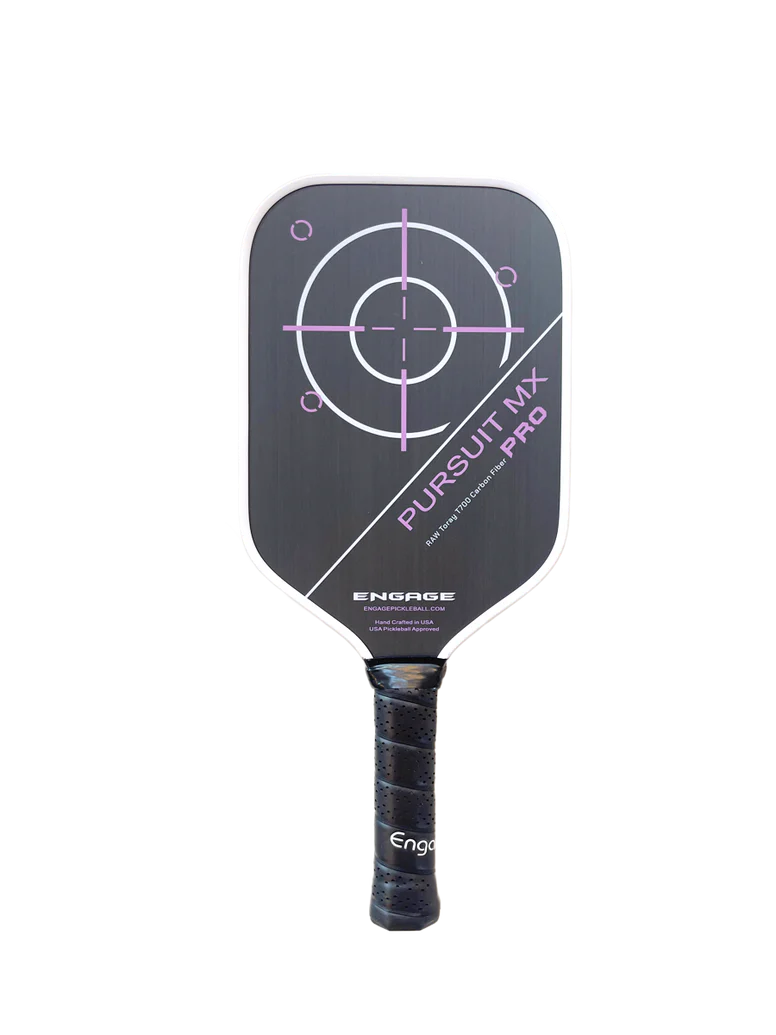 Pickleball racket Engage NEW. Pursuit Pro MX | Raw T700 Carbon Fiber | Elongated