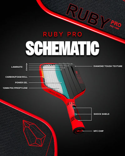Pickleball Six Zero Ruby Pro racket