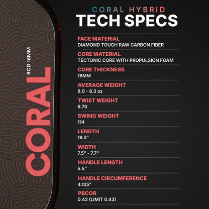 Vợt Pickleball Six Zero Coral