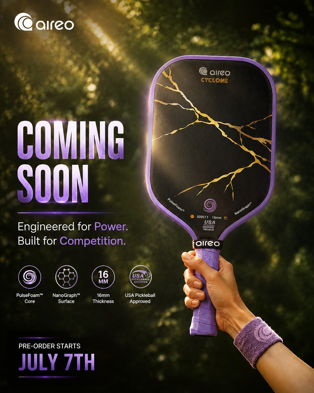 Vợt Pickleball AIREO Kintsugi Cyclone