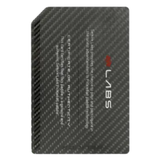 Thẻ Pickleball Aluminium Selkirk Certificate of Authenticity