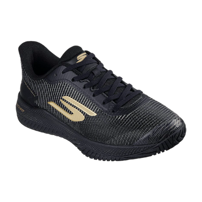 Sketcher GO Pickleball Viper Court Pro 2.0 Pickleball Shoes (Black Yellow)