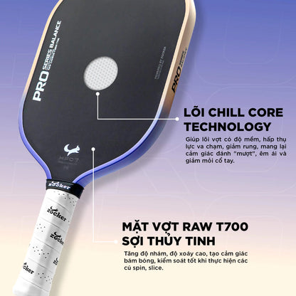 Vợt Pickleball Zocker HP07 Pro Series Balance