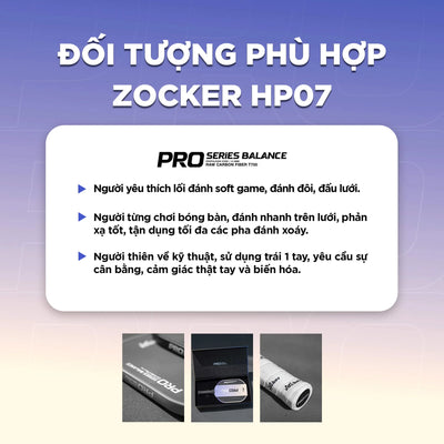Zocker HP07 Pro Series Balance Pickleball Paddle