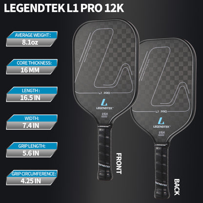 Pickleball racket LEGENDTEK L1 Pro 12K