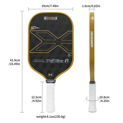 Arronax Dellforce F1 18K Carbon Fiber Pickleball Racket