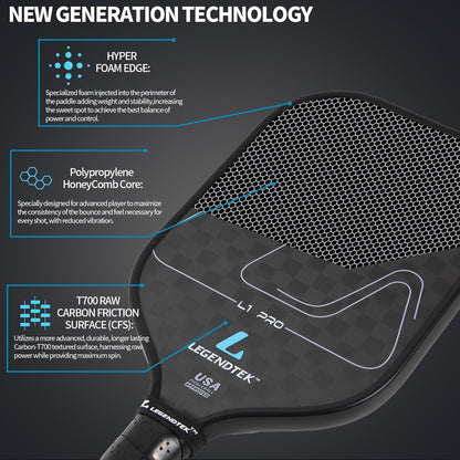 Pickleball racket LEGENDTEK L1 Pro 12K