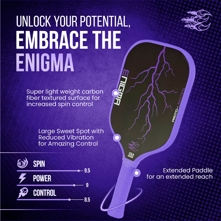 Enigma Proto-Lightning Pickleball racket