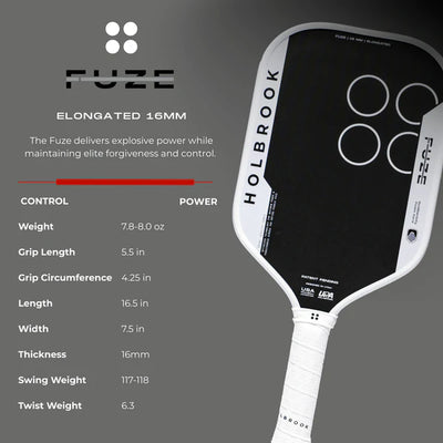 Holbrook The Fuze Pickleball Paddle | Elongated