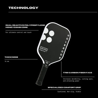 Holbrook Pro Pickleball Racket - Mav Pro 16mm 2.0
