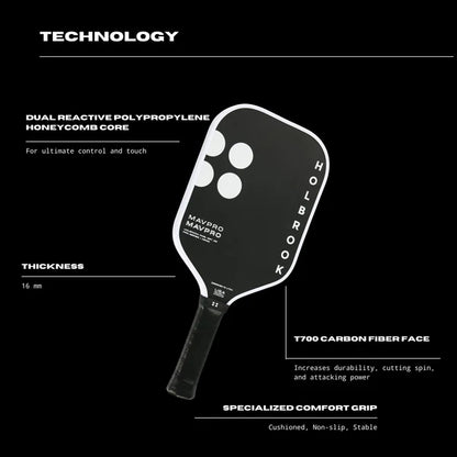 Holbrook Pro Pickleball Racket - Mav Pro 16mm 2.0