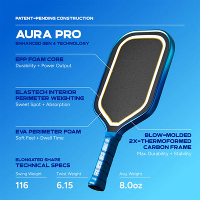 Vợt Pickleball Friday AURA PRO Cobalt TPS Kit Metallic Colorways