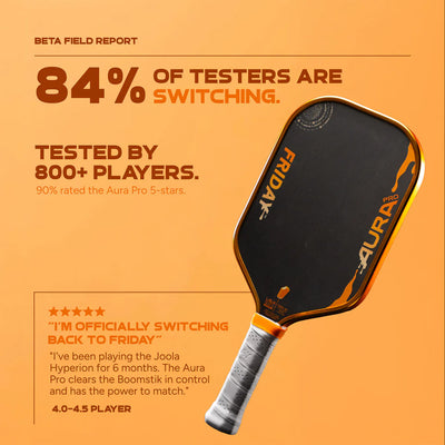 Pickleball Paddle Friday AURA PRO Metallic Orange Creamsicle Kit Colorway