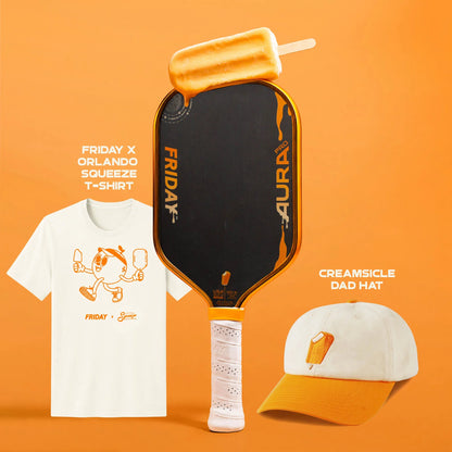 Vợt Pickleball Friday AURA PRO Metallic Orange Creamsicle Kit Colorway