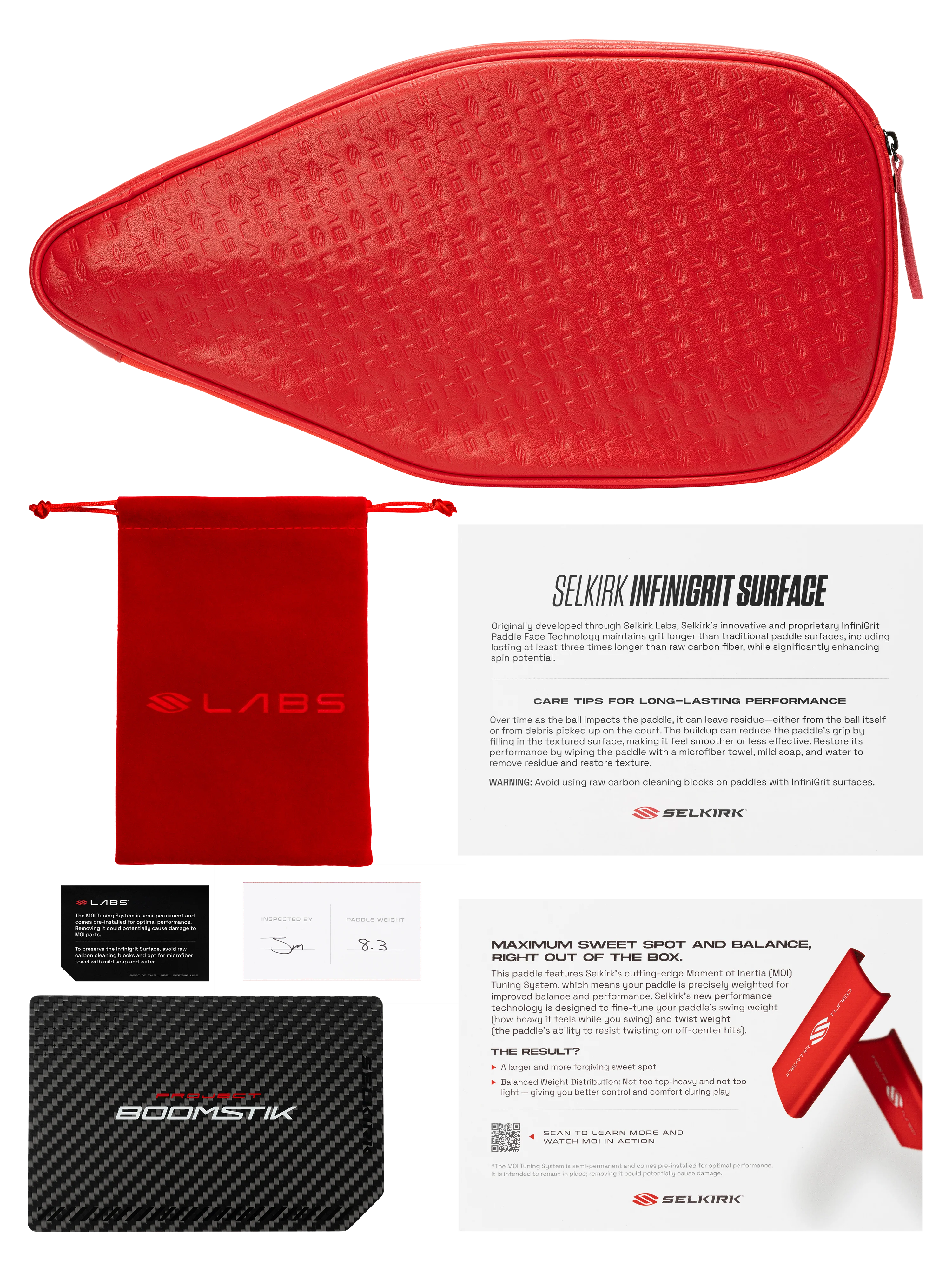 Selkirk LABS Boomstik Elongated Pickleball Racket