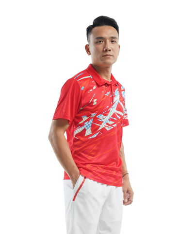 Kaiwin Smash Men's Pickleball Polo Jersey