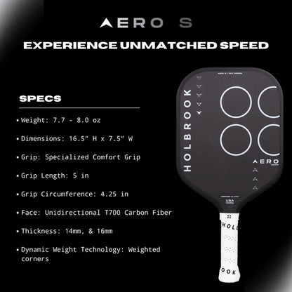 Pickleball racket Holbrook Pro - Aero S 16 mm