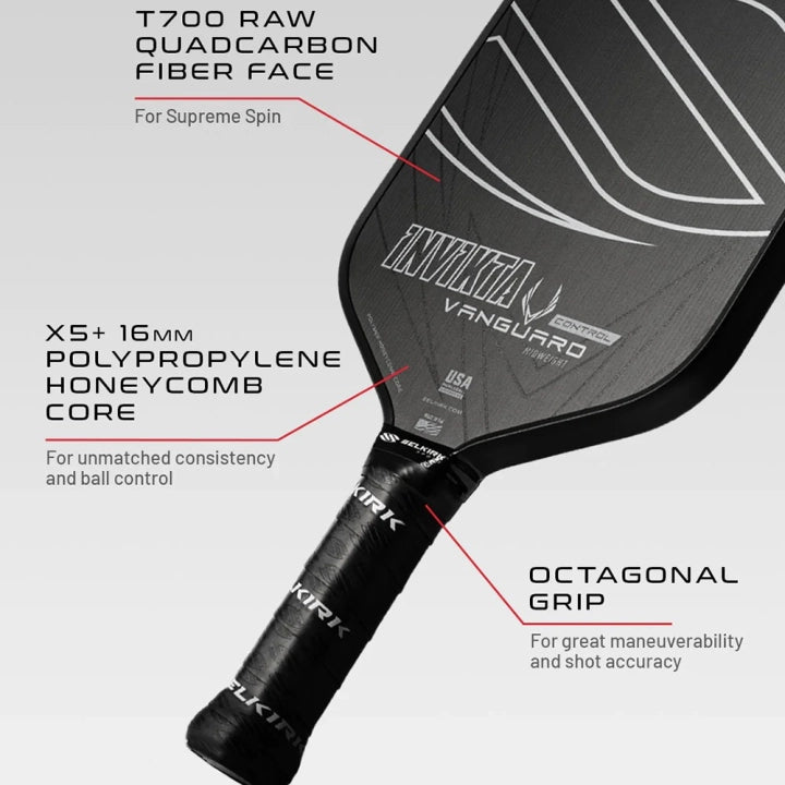 Selkirk Vanguard Control Pickleball Racket - Invikta