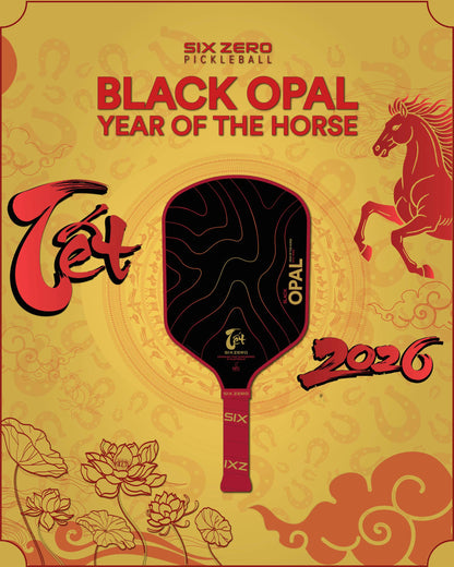 Vợt Pickleball Six Zero Black Opal - Phiên bản Tết 2026