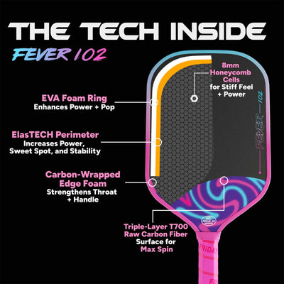 Pickleball Paddle Friday Fever 102 | Elongated