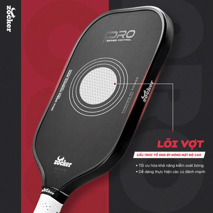 Vợt Pickleball Zocker HP05 Pro Series Control