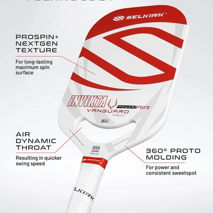 Selkirk Vanguard Power Air Pickleball Racket - Invikta