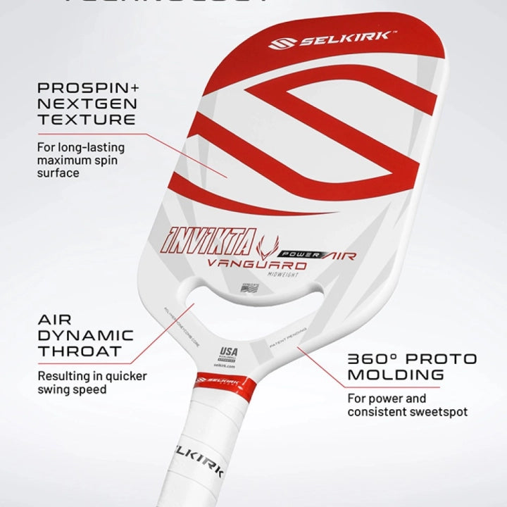 Selkirk Vanguard Power Air Pickleball Racket - Invikta