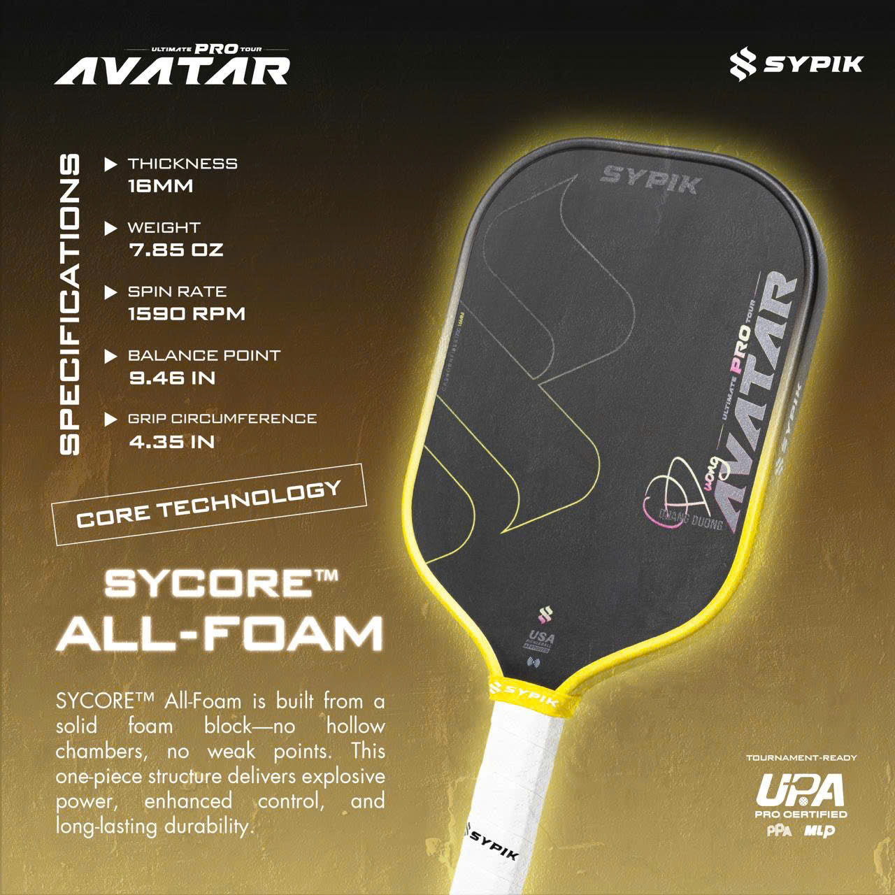 Vợt Pickleball Sypik Avatar Ultimate Pro Tour
