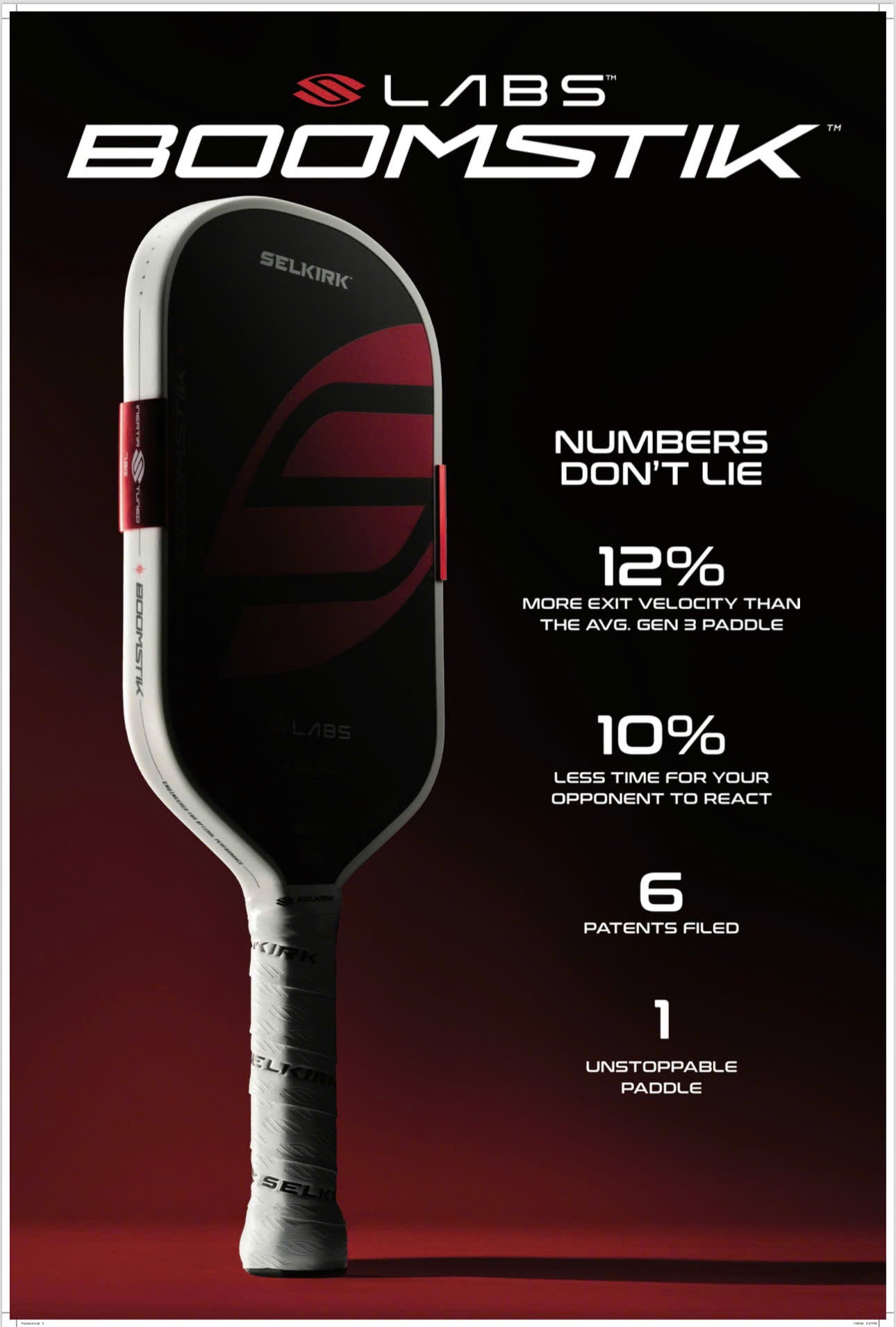 Vợt Pickleball Selkirk LABS Boomstik Elongated
