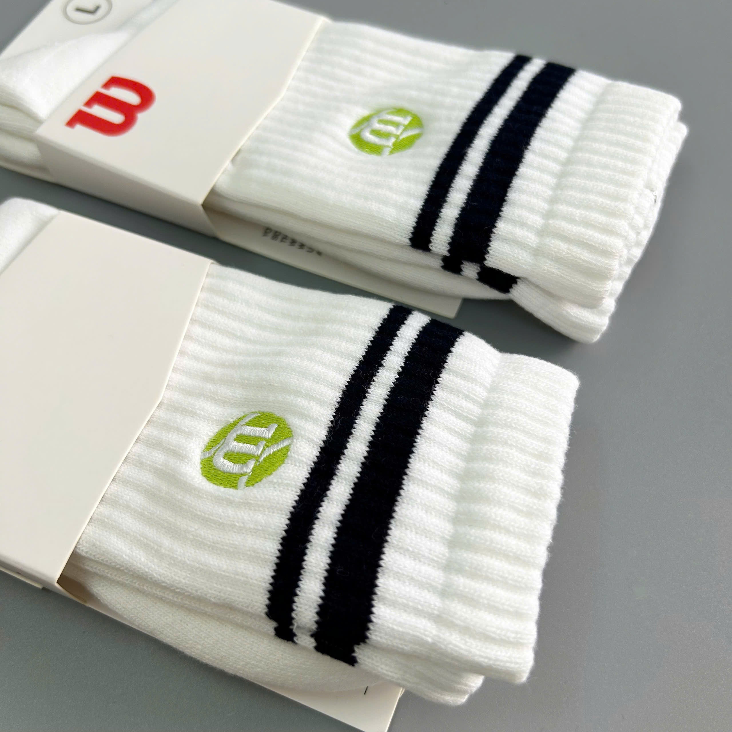Pickleball Wilson Crew Striped Socks