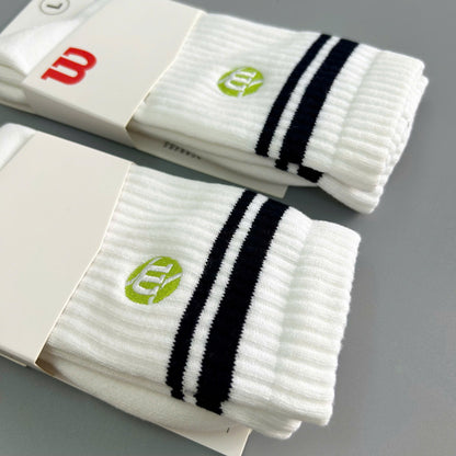 Pickleball Wilson Crew Striped Socks