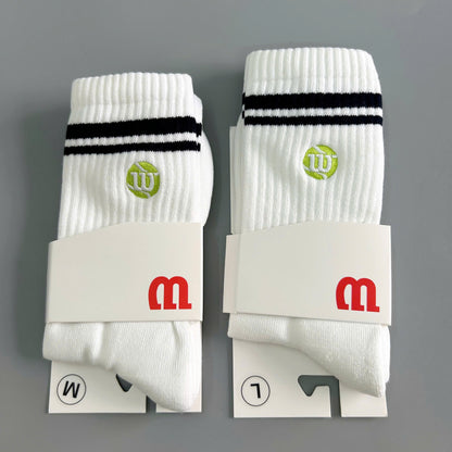 Pickleball Wilson Crew Striped Socks